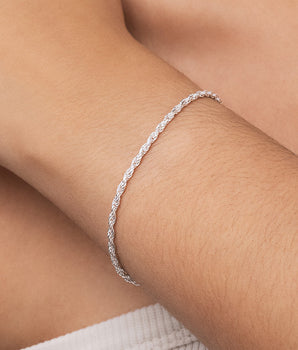 SILVER 925 BAHIAN TWIST BRACELET