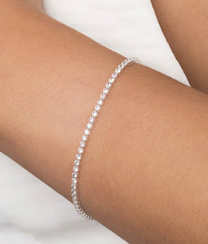 SILVER BRACELET WITH ZIRCONIA
