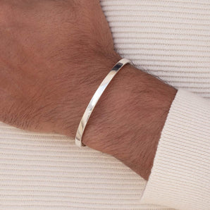 MEN'S SILVER 925 RECTANGULAR TUBE BRACELET