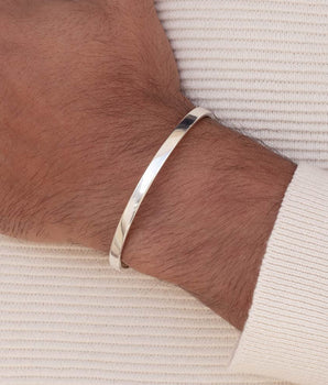 MEN'S SILVER 925 RECTANGULAR TUBE BRACELET