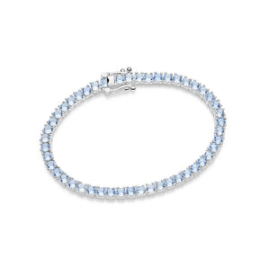 SILVER 925 SMALL RIVIERA BRACELET IN LIGHT BLUE