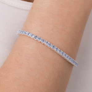 SILVER 925 SMALL RIVIERA BRACELET IN LIGHT BLUE