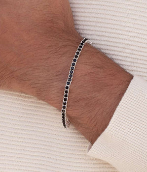MEN'S SILVER 925 LARGE RIVIERA BRACELET