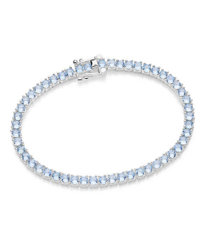 SILVER 925 LARGE RIVIERA BRACELET IN LIGHT BLUE