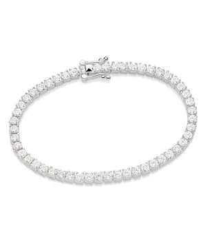 SILVER 925 LARGE RIVIERA BRACELET IN WHITE