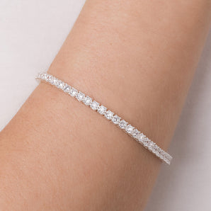 SILVER 925 LARGE RIVIERA BRACELET IN WHITE