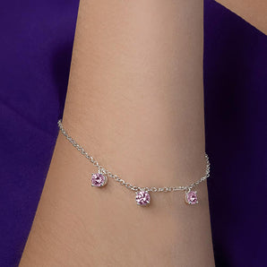 SILVER 925 PINK LIGHT BRACELET