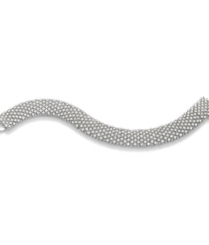 SILVER 925 PAVÉ STATEMENT BRACELET