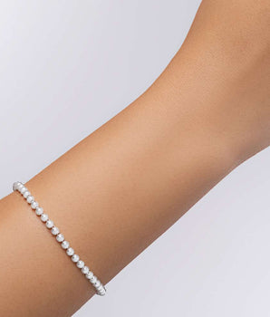 SILVER 925 SMALL BEADED BRACELET