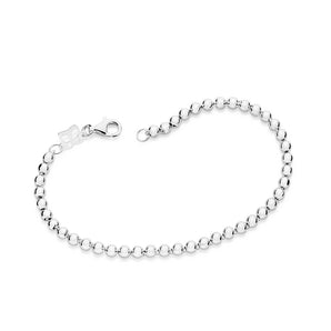 SILVER 925 LARGE BEADED BRACELET