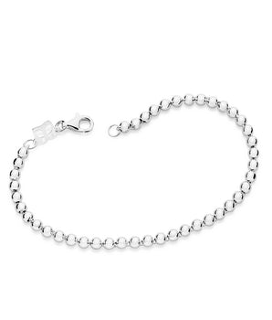 SILVER 925 LARGE BEADED BRACELET