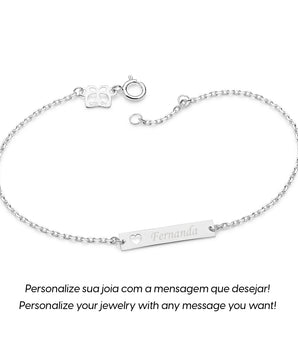 CUSTOMIZABLE SOLID 925 SILVER HEART BRACELET