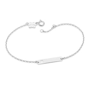 CUSTOMIZABLE SOLID 925 SILVER HEART BRACELET
