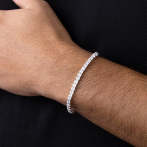 SILVER 925 MEN'S MODERN RIVIERA SMALL BRACELET
