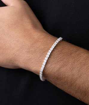SILVER 925 MEN'S MODERN RIVIERA SMALL BRACELET