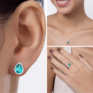 JEWELRY SET PRECIOUS BOND (RING + EARRINGS + NECKLACE)