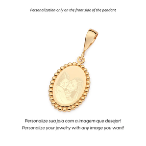 GOLD PLATED CUSTOMIZABLE MEDAL PENDANT