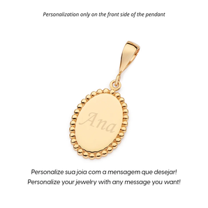 GOLD PLATED CUSTOMIZABLE MEDAL PENDANT