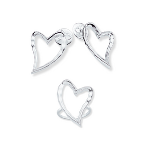 JEWELRY SET SILVER 925 MEANT (RING + EARRING)