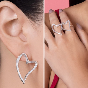 JEWELRY SET SILVER 925 MEANT (RING + EARRING)