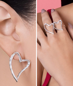 JEWELRY SET SILVER 925 MEANT (RING + EARRING)