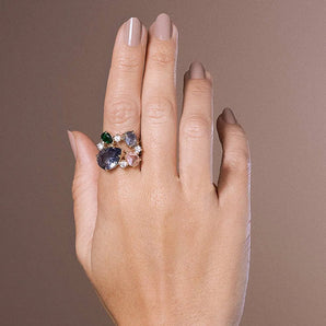 GOLD COLORFUL LIFE CYCLES MAXI RING